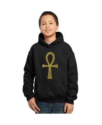 Boy's Word Art Hooded Sweatshirt - Ankh