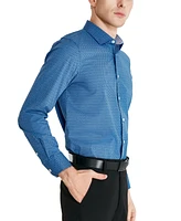 Tallia Men's Slim-Fit Geo-Link Dress Shirt