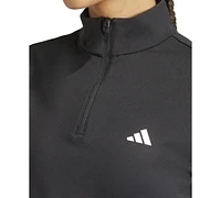 adidas Women's Hyperglam Aeroready Training Quarter-Zip Track Top