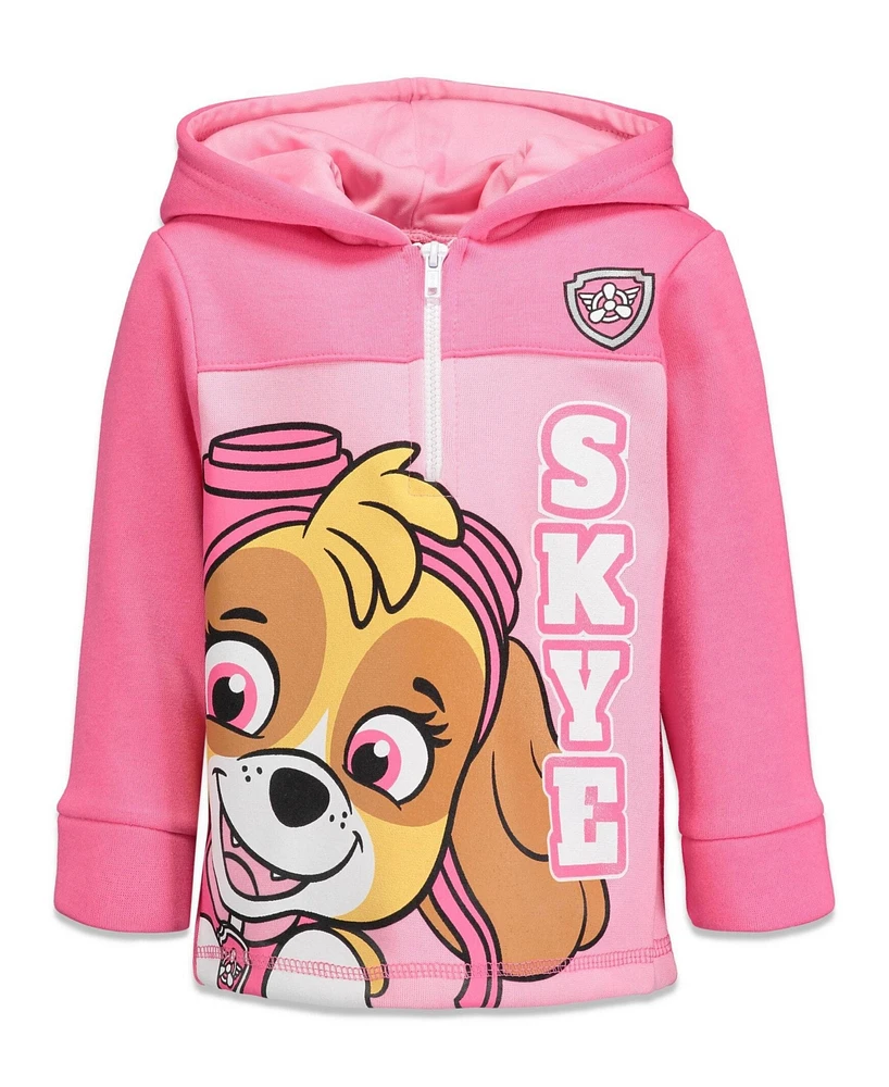 Paw Patrol Toddler Girls Skye Everest Fleece Half Zip Hoodie