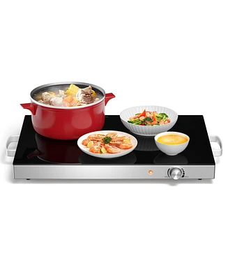 22 x 14 Inch Electric Warming Tray Hot Plate Dish Warmer with Adjustable Temperature