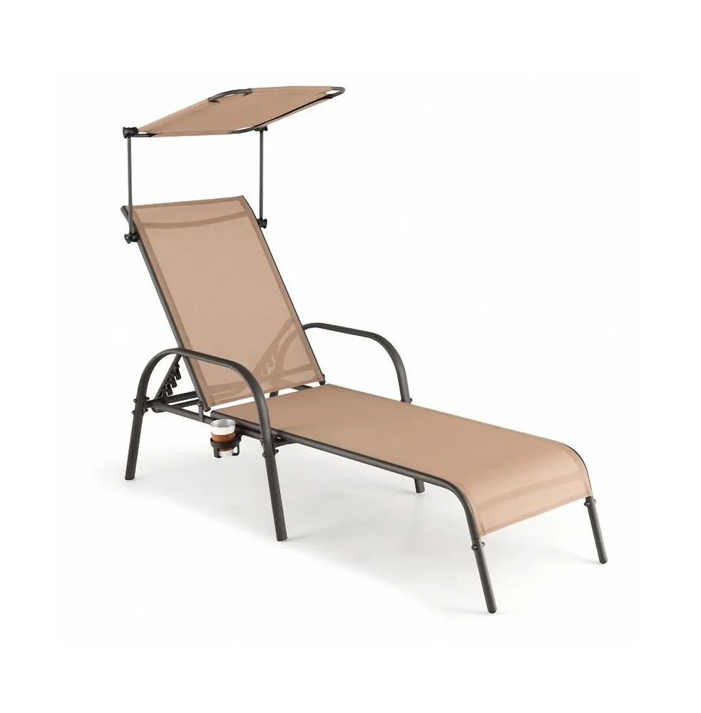 Inolait Patio Heavy-Duty 5-Level Adjustable Chaise Lounge Chair