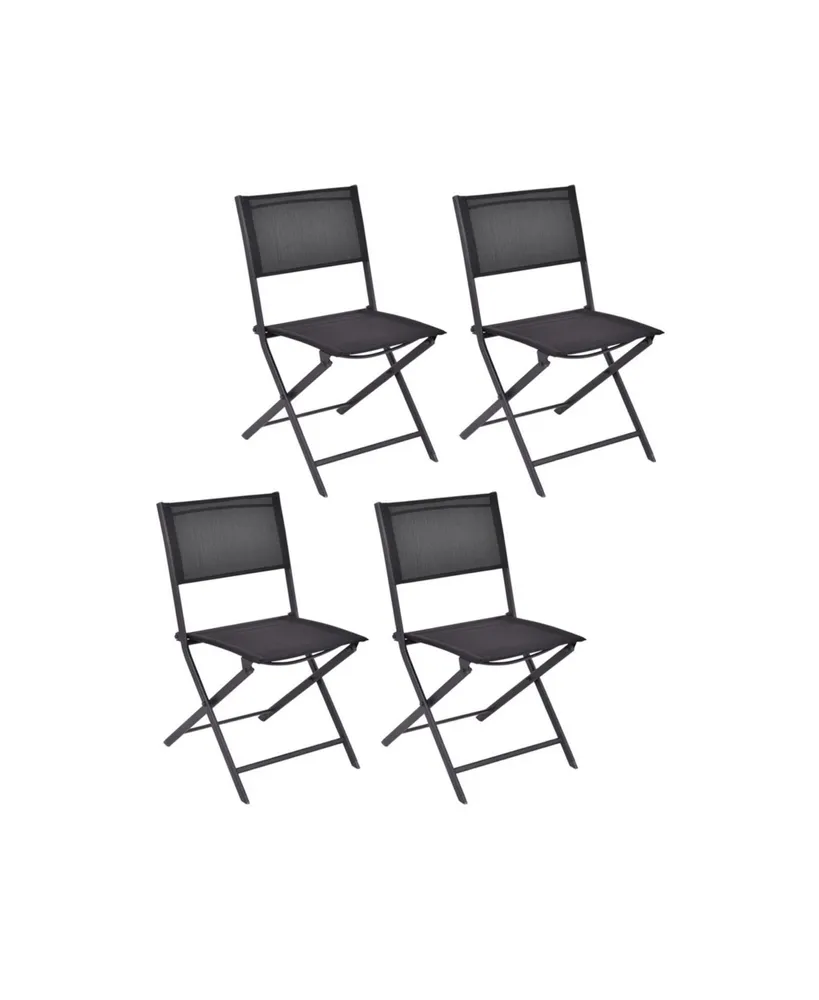 Set of 4 Outdoor Patio Folding Chairs