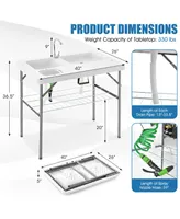 2-in-1 Folding Fish Cleaning Table