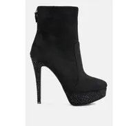 London Rag Espiree Microfiber High Heeled Ankle Boots