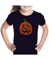 Girl's Word Art T-shirt - Pumpkin