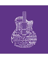 Girl's Word Art T-shirt - Languages Guitar