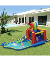 Inolait Inflatable Kid Bounce House Slide Climbing Splash Park Pool Jumping Castle Without Blower