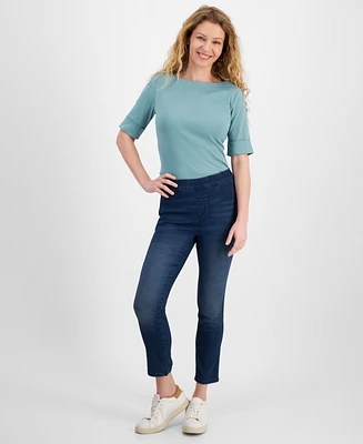 Style & Co Women's Mid-Rise Pull-On Capri Jeans Leggings