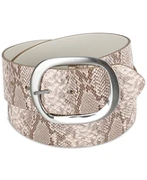 Calvin Klein Women's Reversible Oversized Statement Buckle Belt