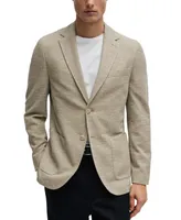 Boss by Hugo Boss Men's Micro-Patterned Stretch Regular-Fit Jacket