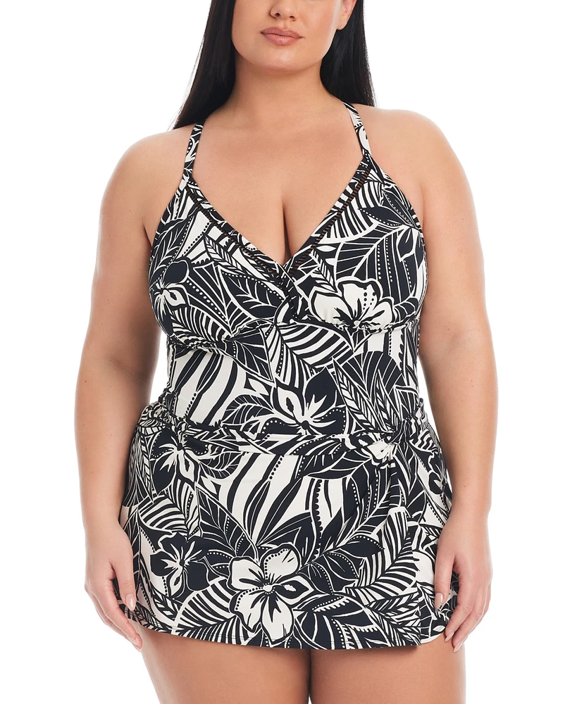 Bleu by Rod Beattie Plus Size Swimdress