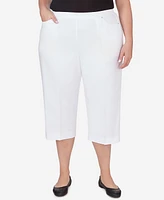 Alfred Dunner Plus Paradise Island Twill Capri Pants