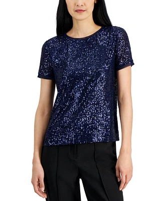 Anne Klein Women's Sequined T-Shirt