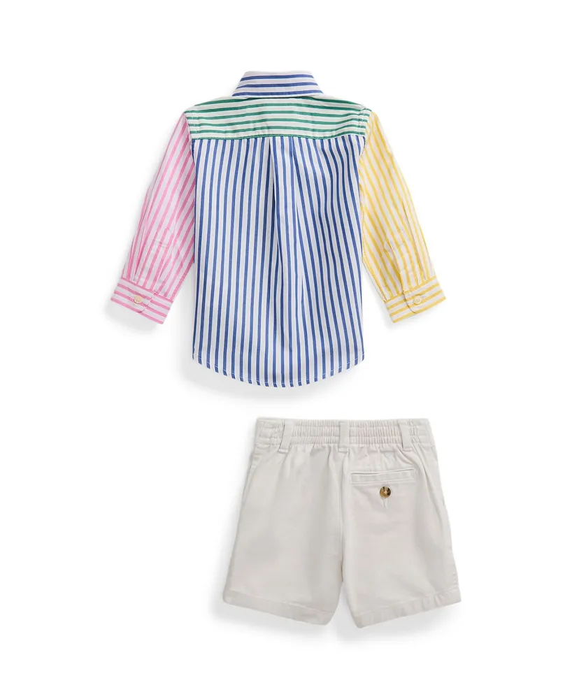Polo Ralph Lauren Baby Boys Fun Shirt and Flex Abrasion Shorts Set