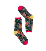 Sock Candy Women's Brocade Jaguar Black Sheer Sock