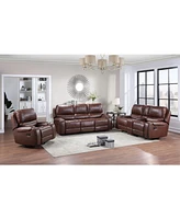 Keily 78" Manual Glider Recliner Loveseat - Brown