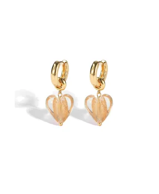 Esmee Glaze Heart Dangle Earrings
