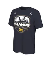 Men's Jordan Navy Michigan Wolverines College Football Playoff 2023 National Champions Celebration T-shirt