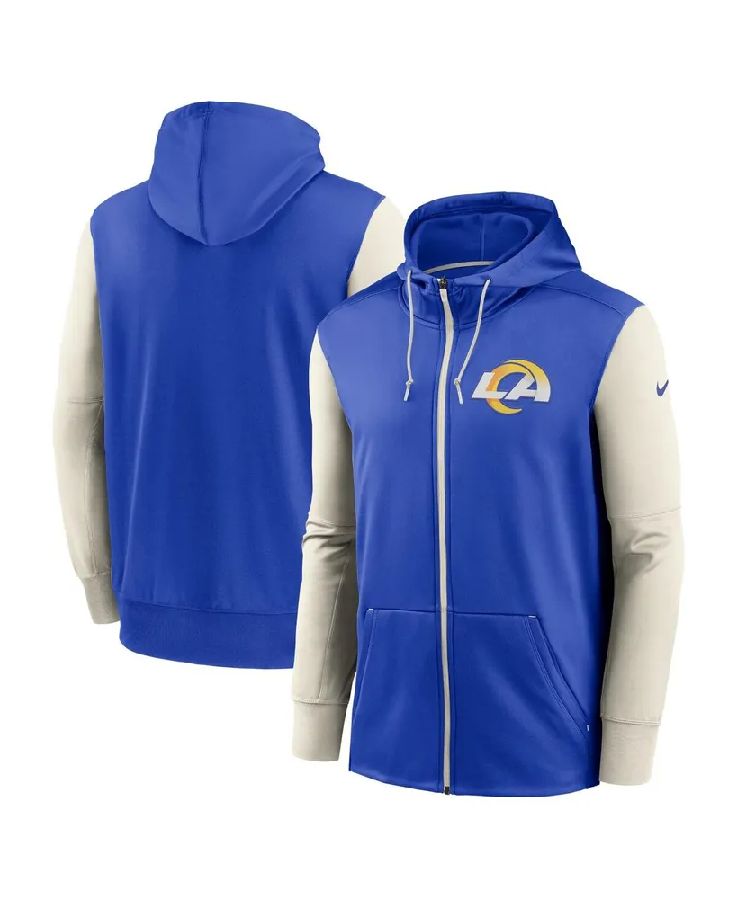 Men's Nike Royal Los Angeles Rams Performance Full-Zip Hoodie