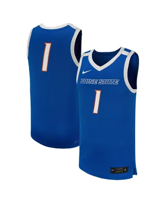 Men's Nike #1 Royal Boise State Broncos Replica Basketball Jersey