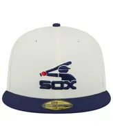 Men's New Era Stone, Navy Chicago White Sox Retro 59FIFTY Fitted Hat