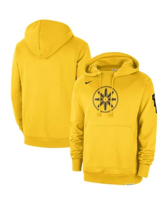 Men's Nike Gold Distressed Golden State Warriors 2023/24 City Edition Courtside Standard Issue Pullover Hoodie