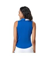 Bellemere New York Women's Collared Two-Tone Vest Top