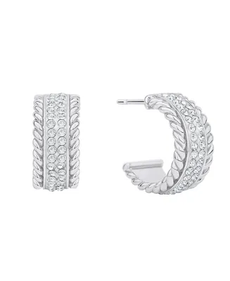And Now This Crystal C Hoop Earring