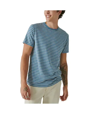 Lucky Brand Men's Venice Burnout Stripe Crewneck T-shirt