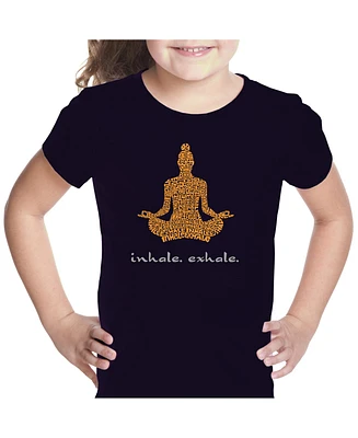 Girl's Word Art T-shirt - Inhale Exhale
