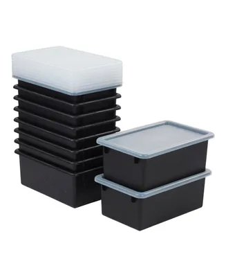 ECR4Kids Cubby Storage Bin with Lid, Multipurpose Organization, 10-Piece