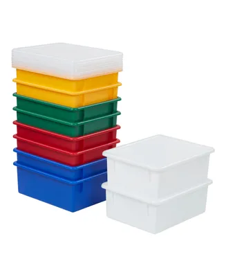 ECR4Kids Letter Tray with Lid, Storage Containers, 10-Pack