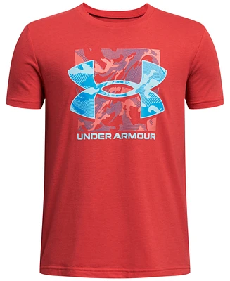 Under Armour Big Boys Camouflage Box Logo Crewneck T-Shirt