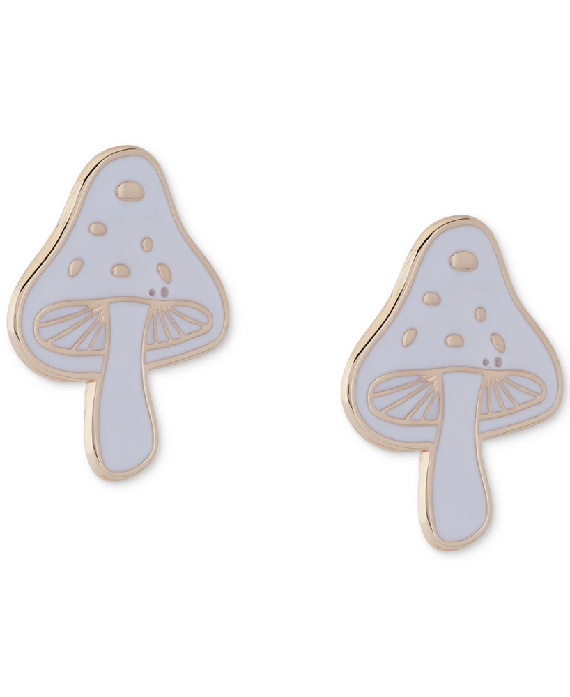 Lucky Brand Gold-Tone White Mushroom Pin