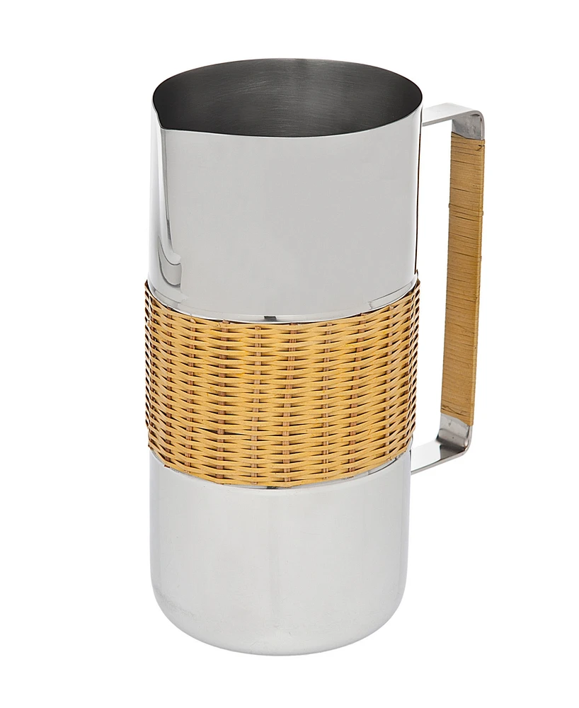 Signature Collection by Godinger Rattan and Stainless Steel Bar Pitcher