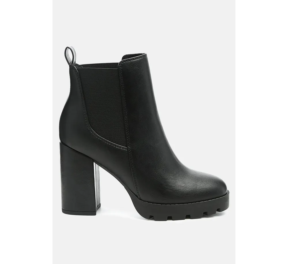 Womens sonia block heeled boots