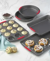 Good Cook Mega grip 5 Piece Nonstick Steel Bakeware Set with Cookie Sheet, Roast Pan, 2 Cake Pans, and Muffin Pan