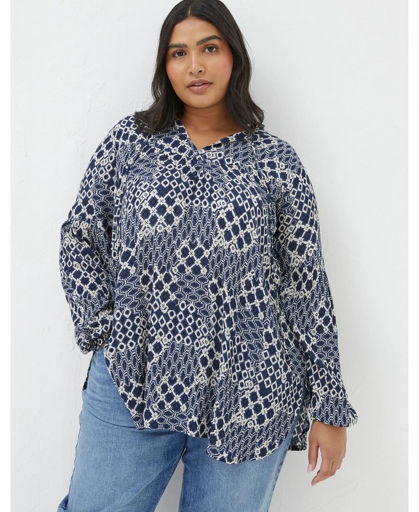 FatFace Women's Plus Georgie Patchwork Geo Tunic