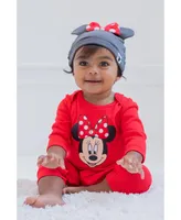 Disney Minnie Mouse Girls Snap Cosplay Coverall and Hat Infant