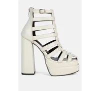 London Rag Rielle High Platform Cage Boot Sandals