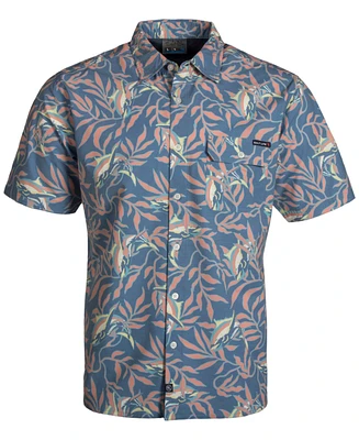 Salt Life Men's Hide N Sea Graphic Print Short-Sleeve Button-Up Shirt