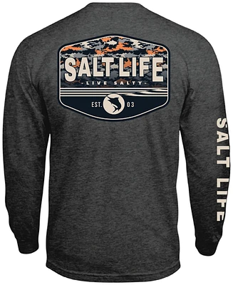 Salt Life Men's Aquatic Journey Fade Graphic Long-Sleeve T-Shirt