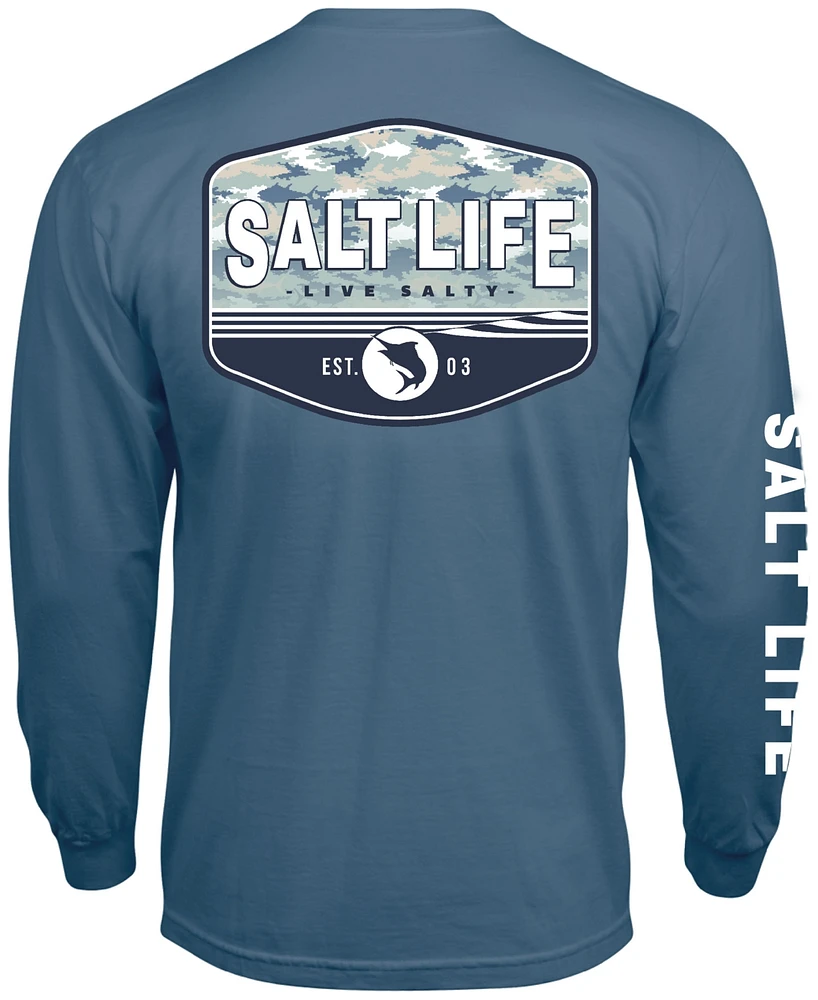 Salt Life Men's Aquatic Journey Fade Graphic Long-Sleeve T-Shirt