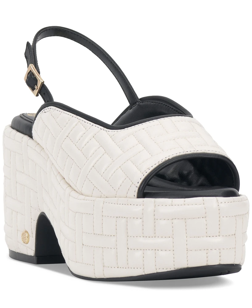 Vince Camuto Women's Elana Quilted Platform Wedge Sandals