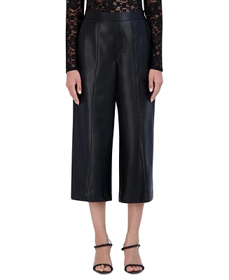 Bcbg New York Women's Faux-Leather Cropped Pants