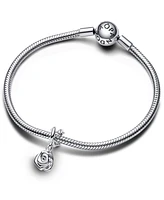 Pandora Rose in Bloom Dangle Charm in Sterling Silver