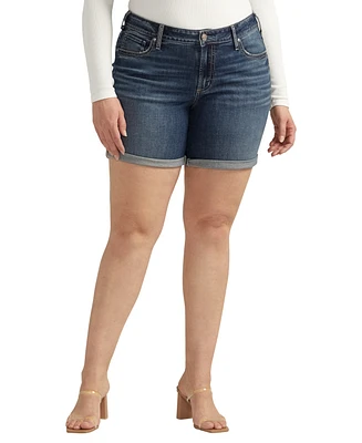 Silver Jeans Co. Plus Boyfriend Mid Rise Shorts