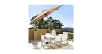 9ft Patio Umbrella Market Steel Tilt W/ Crank Outdoor Yard Garden