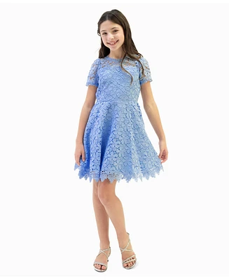Rare Editions Big Girls Lace and Illusion Dress